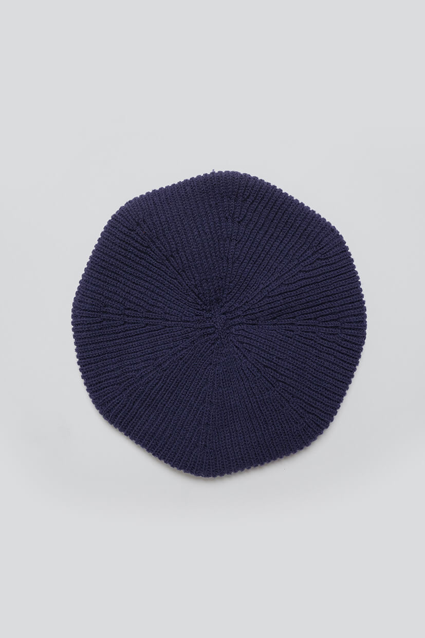 béret en laine mérinos bleu marine