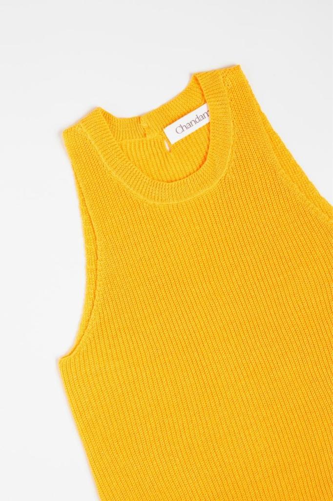 top-en-lin-jaune-soleil-femme-made-in-France-master-of-linen-col-rond-cotes-perlees