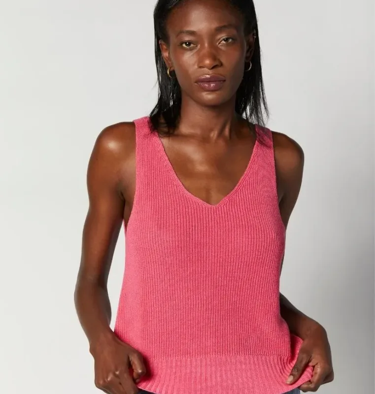 debardeur-lin-rose-femme-made-in-France-Master-of-Linen-col-V-cotes-perlees
