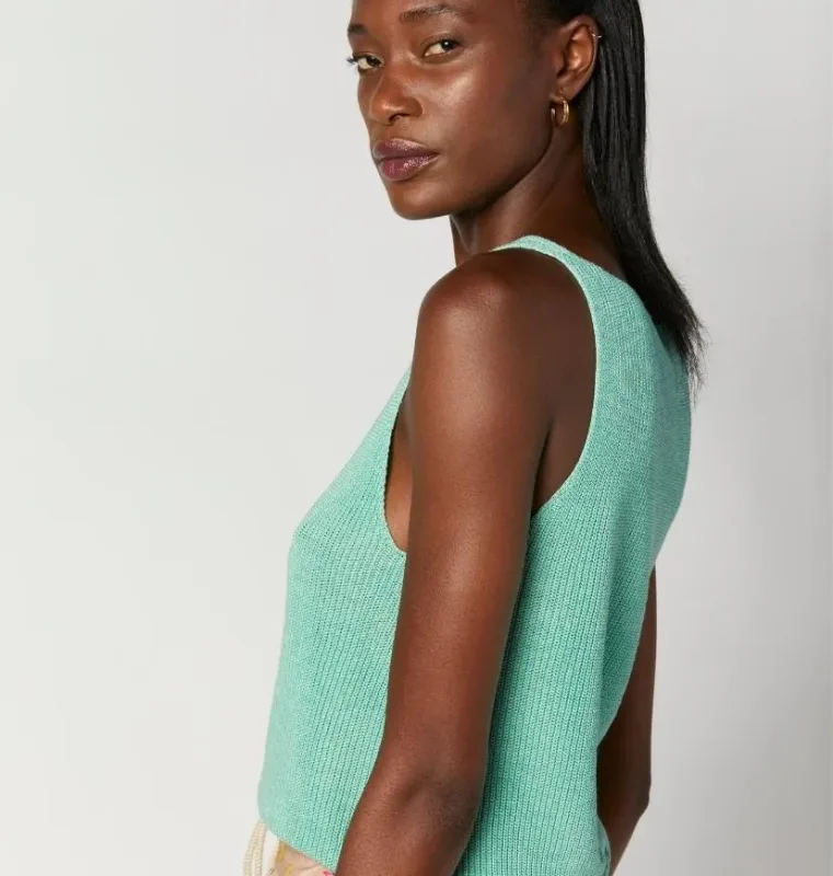 haut-lin-femme-vert-menthe-made-in-France-Master-of-Linen-col-V-cotes-perlees